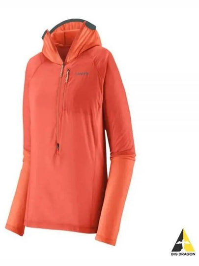 Women's Airshed Pro Pullover Half Zip Hooded Jacket Coho Coral - PATAGONIA - BALAAN 2