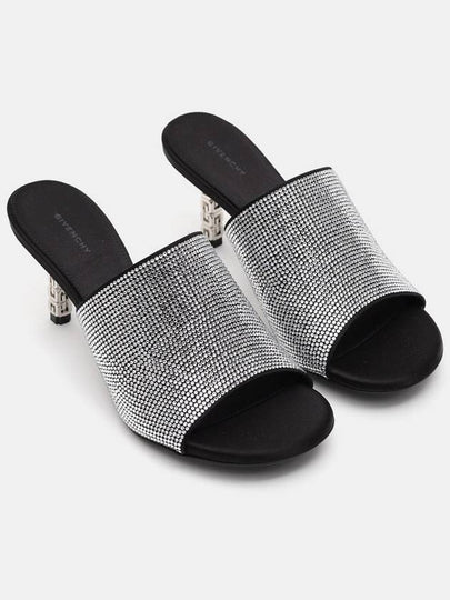 G Cube Mules in Strass Satin - GIVENCHY - BALAAN 2