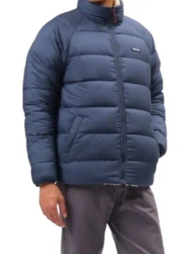 Silent Reversible Fleece Down Jacket Navy - PATAGONIA - BALAAN 2