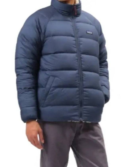 Silent Reversible Fleece Down Jacket Navy - PATAGONIA - BALAAN 2