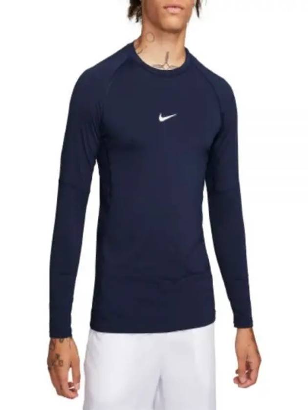 Men's Dri-FIT Slim Long Sleeve T-Shirt Navy - NIKE - BALAAN 2