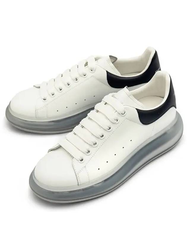 Oversole Black Tab Leather Low Top Sneakers White - ALEXANDER MCQUEEN - BALAAN 3