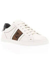 FF Logo Leather Low Top Sneakers White - FENDI - BALAAN 4