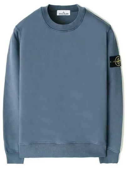 Compass Patch Cotton Sweatshirt Light Blue - STONE ISLAND - BALAAN 2