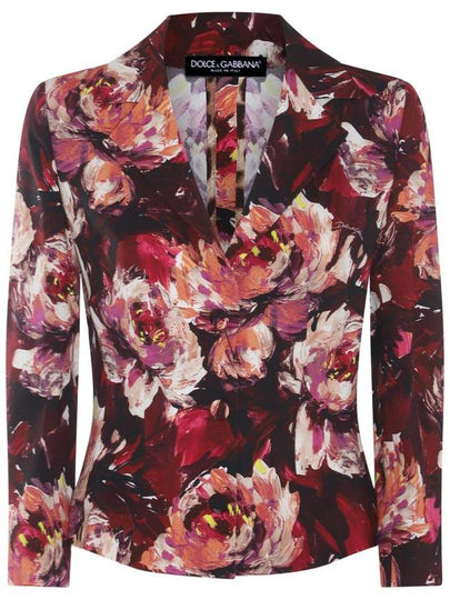 floral print slim fit waistline blazer F26S5TFSIBD - DOLCE&GABBANA - BALAAN 2