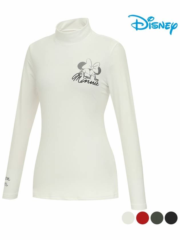 Women s Artwork Simple Brushed Long Sleeve High Neck Half T Shirt DO3LTS080 - DISNEY GOLF - BALAAN 1