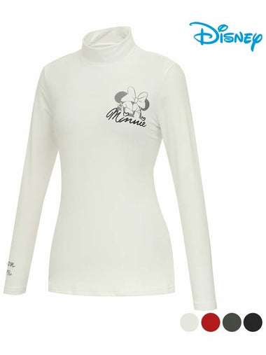 Women s Artwork Simple Brushed Long Sleeve High Neck Half T Shirt DO3LTS080 - DISNEY GOLF - BALAAN 1