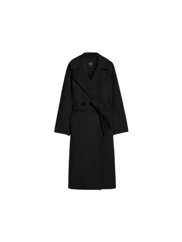 Women's Resina Wool Broadcloth Double Coat Black - MAX MARA - BALAAN 1