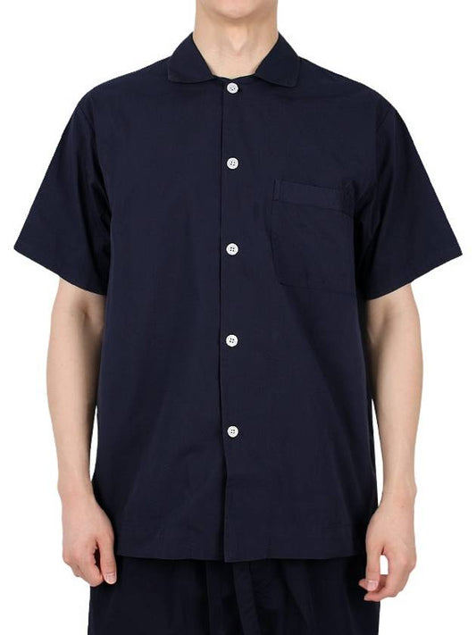 Poplin Pajamas Overfit Short Sleeve Shirt SWE TN - TEKLA - BALAAN 1