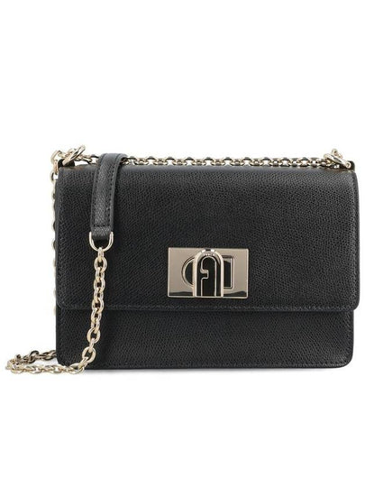 1927 leather gold-plated mini cross bag black - FURLA - BALAAN 2