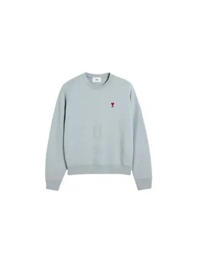 De Coeur Embossed Logo Crewneck Sweatshirt Blue - AMI - BALAAN 2