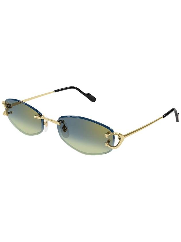 Eyewear Rectangular Rimless Sunglasses CT0467S - CARTIER - BALAAN 3