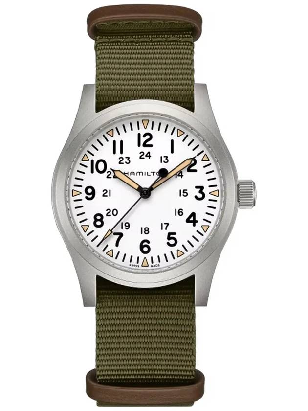 Khaki Field Mechanical 42mm Watch White - HAMILTON - BALAAN 4