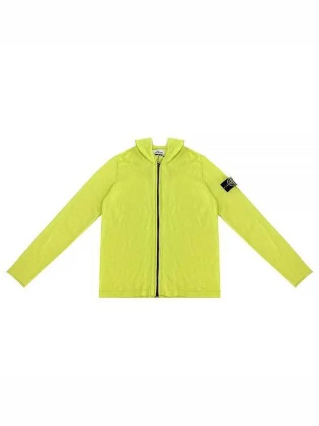 Wappen Patch Stocking Stitch Cotton Nylon Zip Up Hoodie Yellow - STONE ISLAND - BALAAN 2