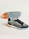 Men s Hermes Trail Sneakers Calfskin Navy Gray - CHANEL - BALAAN 9