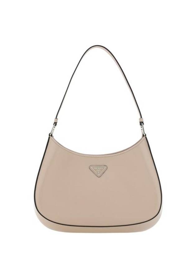 Triangular Logo Cleo Brushed Leather Shoulder Bag Pink - PRADA - BALAAN 1