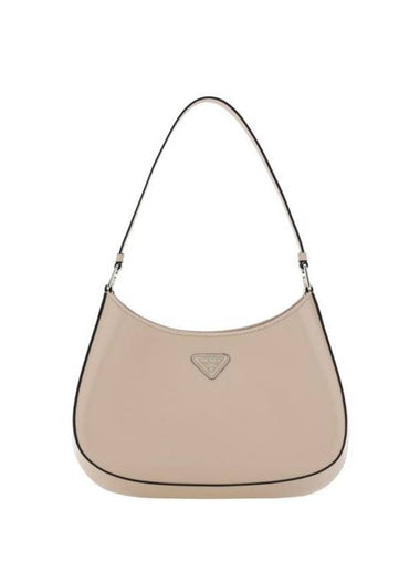 Triangular Logo Cleo Brushed Leather Shoulder Bag Pink - PRADA - BALAAN 1