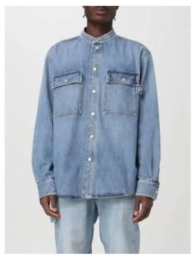 Denim Long Sleeve Shirt Blue - BOTTEGA VENETA - BALAAN 2