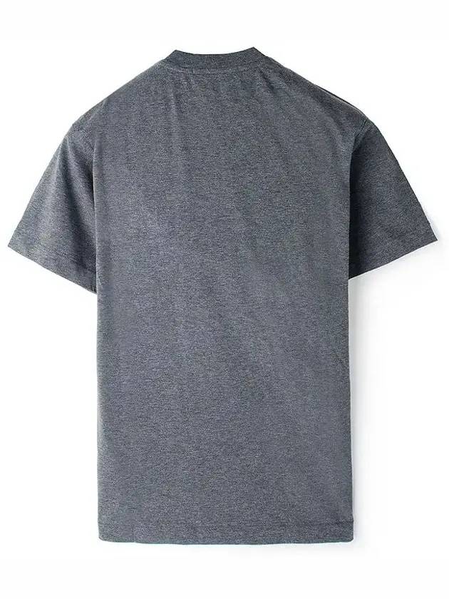 Slimfit Cotton Jersey Short Sleeve T-shirt Dark Grey - STONE ISLAND - BALAAN 3