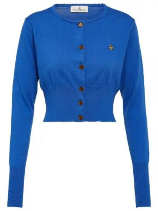 Bea Cropped Cardigan Blue - VIVIENNE WESTWOOD - BALAAN 2