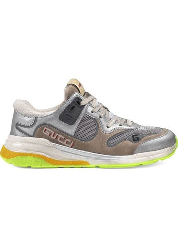 Ultrapace Low Top Sneakers Silver Metallic - GUCCI - BALAAN 1