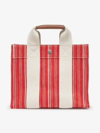 XS STRIPED LINEN TOTE BAG RED TOTEXSFRED - RUE DE VERNEUIL - BALAAN 1