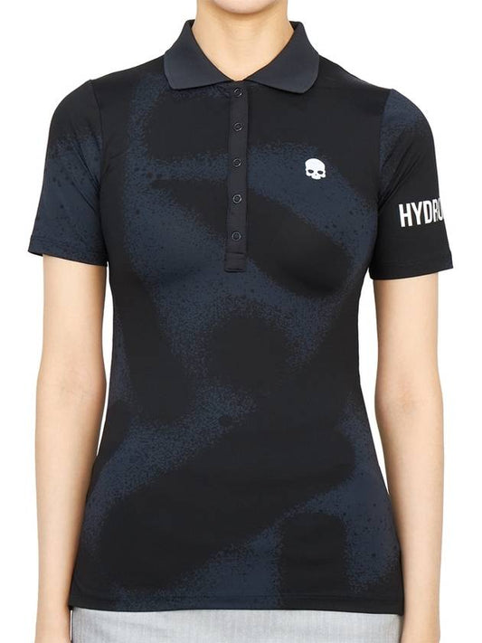 Women's Golf Logo Short Sleeve PK Shirt Navy - HYDROGEN - BALAAN 2