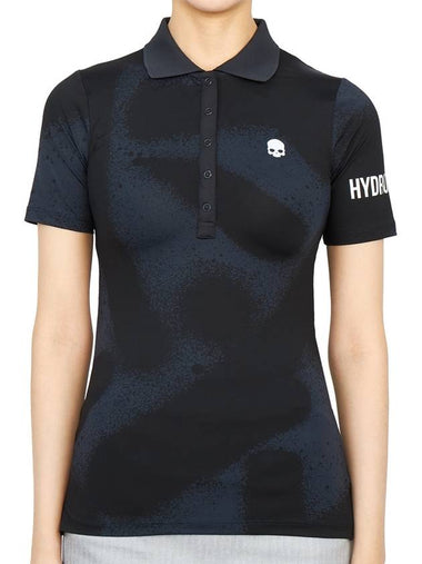 Women's Golf Logo Short Sleeve PK Shirt Navy - HYDROGEN - BALAAN 1