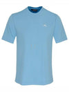 Ade Logo Print Short Sleeve T-Shirt Sky Blue - J.LINDEBERG - BALAAN 2