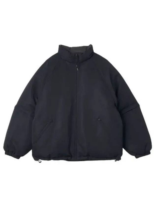 Reversible nylon down jacket dark blue short padding - ACNE STUDIOS - BALAAN 1
