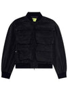 J-Stain Short Bomber Jacket Black - DIESEL - BALAAN 1