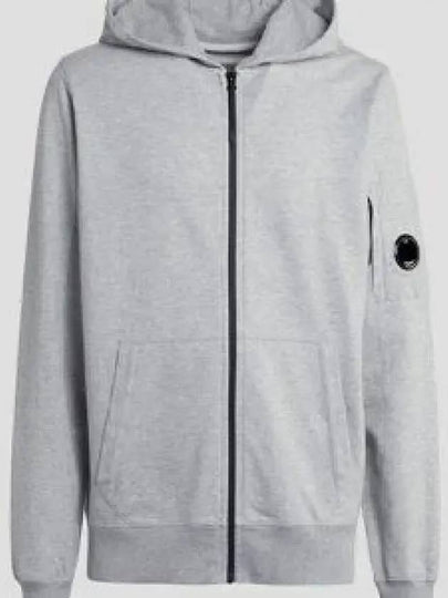 Light Fleece Zip Up Hoodie Grey - CP COMPANY - BALAAN 2