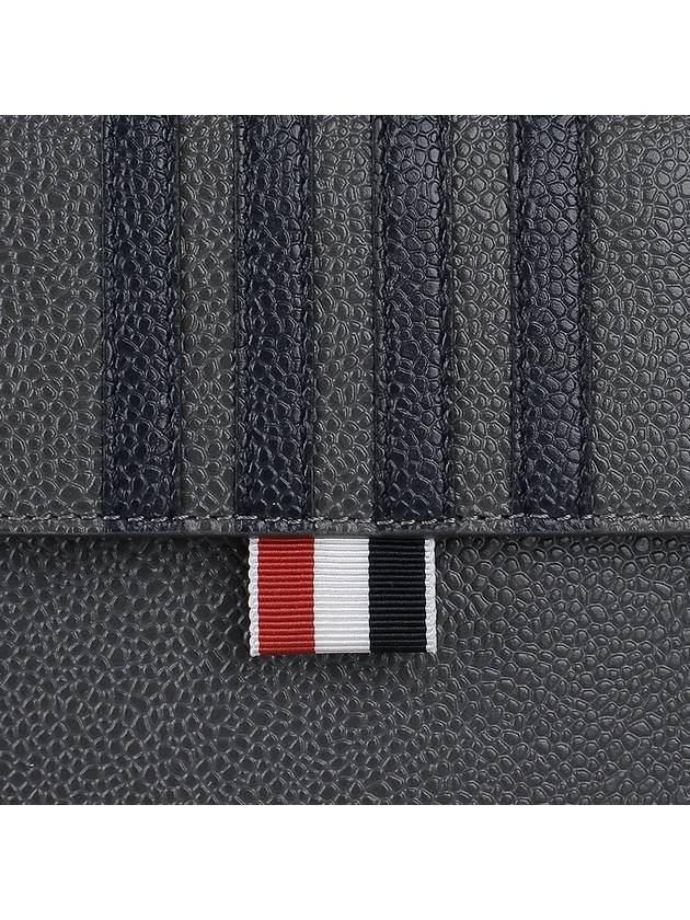 Men's Diagonal Peple Grain Strap Cross Phone Case Dark Gray - THOM BROWNE - 7