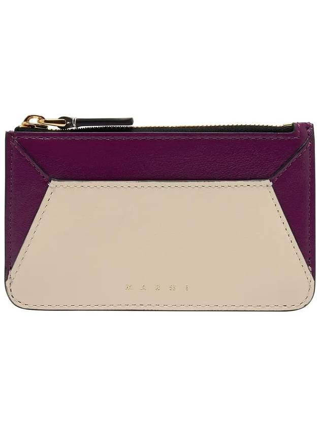 Color Block Zipper Card Wallet Shell - MARNI - BALAAN 6