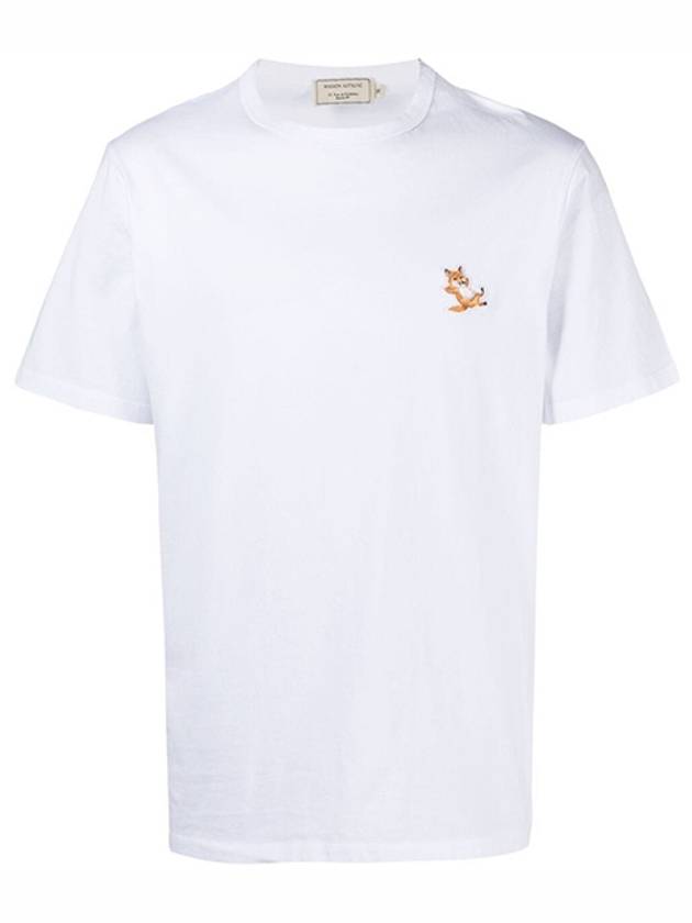 Chillax Fox Patch Classic Short Sleeve T-Shirt White - MAISON KITSUNE - BALAAN 2