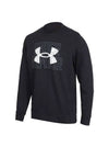 Rival Terry Logo Crew Sweatshirt Black - UNDER ARMOUR - BALAAN 1