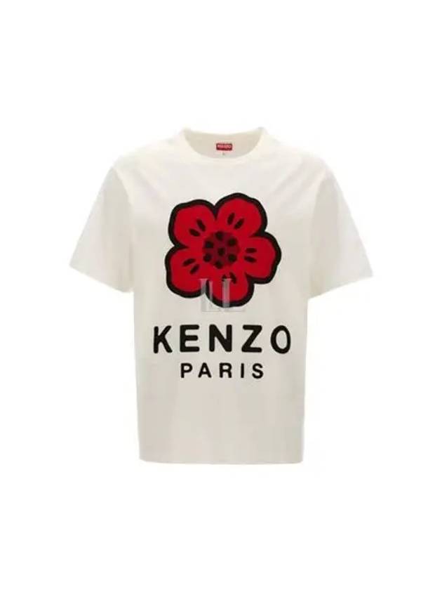 Boke Flower Short Sleeve T Shirt Off White - KENZO - BALAAN 2