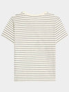 Triomphe Striped Jersey Regular Short Sleeve T-Shirt White - CELINE - BALAAN 3