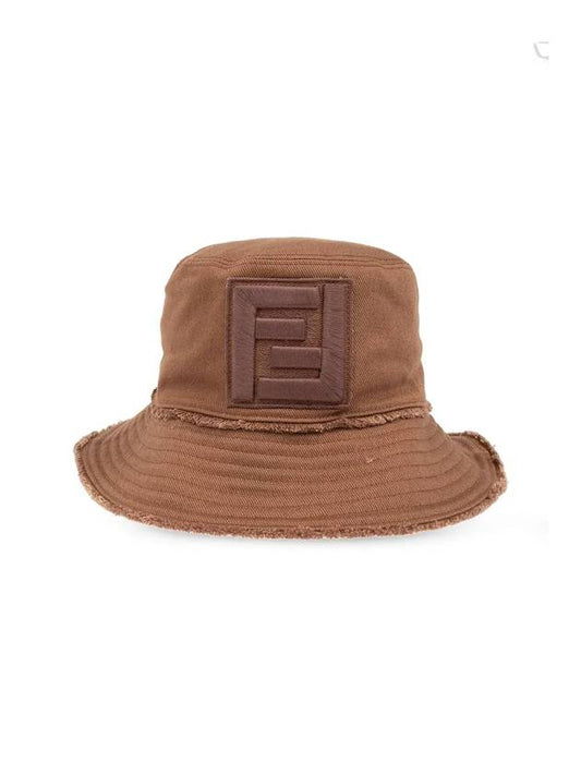 Logo Patch Bucket Hat Brown - FENDI - BALAAN 1