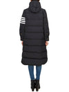 Downfilled Ripstop Classic 4 Striped Hoodie Down Long Padding Navy - THOM BROWNE - BALAAN 5