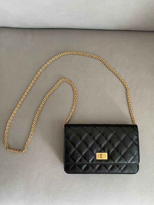 Vintage 255 WOC Vintage Calfskin Black Gold Plated A70328 (Builtin Chip Version) - CHANEL - BALAAN 10