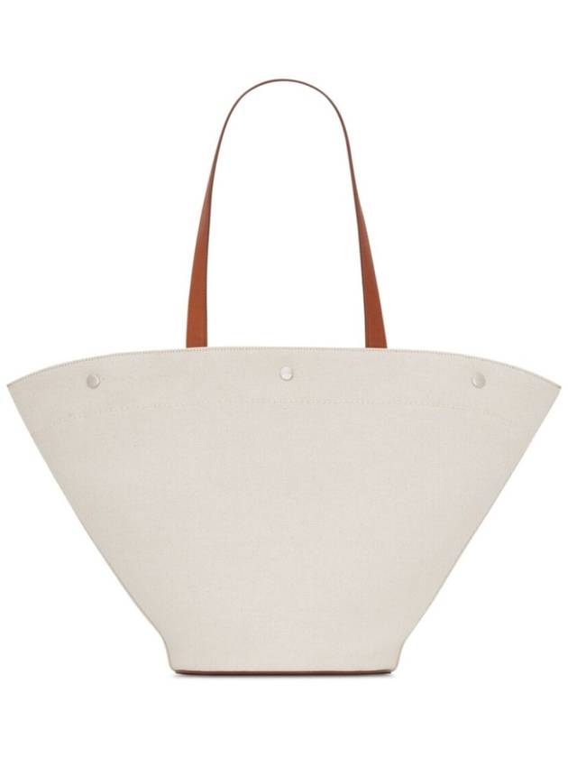 Rive Gauche Canvas Tote Bag Beige - SAINT LAURENT - BALAAN 3