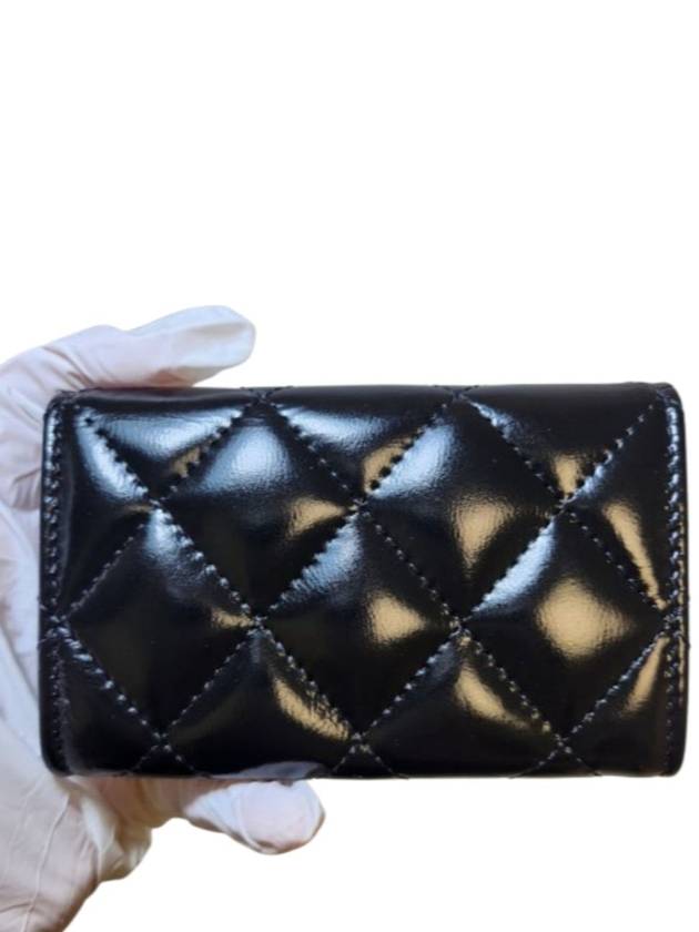 Clutch Tock Card Wallet Lambskin Black Gold Metal AP4263 - CHANEL - BALAAN 5