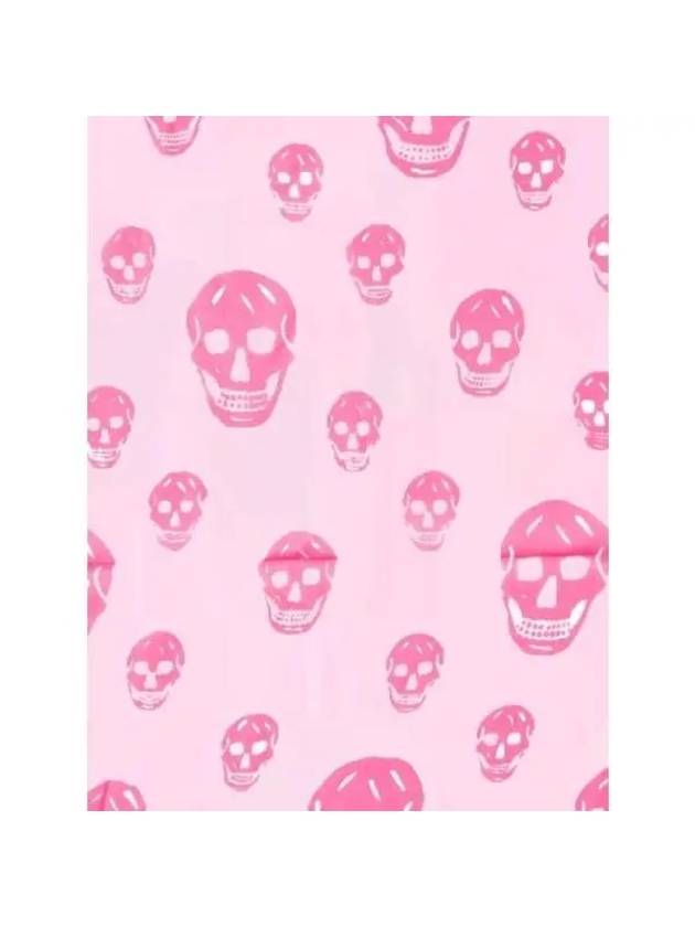 Skull Print Silk Scarf Pink - ALEXANDER MCQUEEN - BALAAN 3