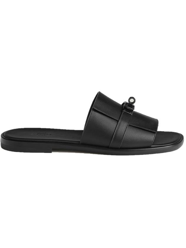 Gabriel Kelly Buckle Sandals Slippers Black H231739ZH02 42 5 - HERMES - BALAAN 1