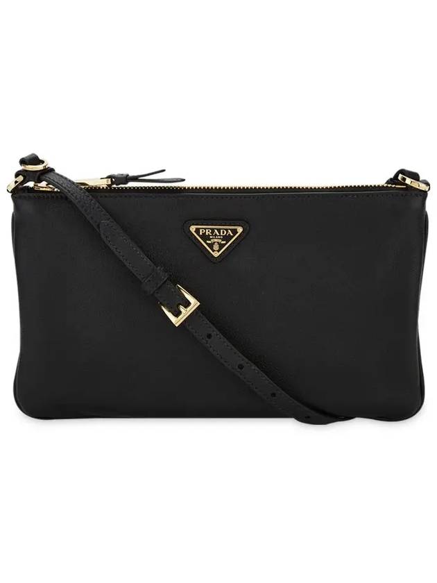 Leather Pouch Bag Black - PRADA - BALAAN 2