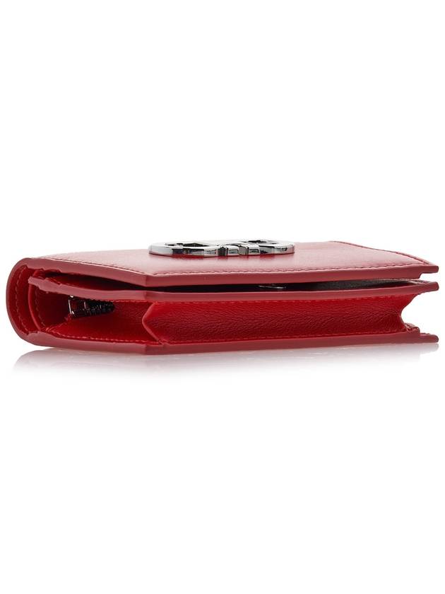 Women's Gancini Compact Bicycle Wallet 22 0627 FLAME RED 0770858 - SALVATORE FERRAGAMO - BALAAN 5