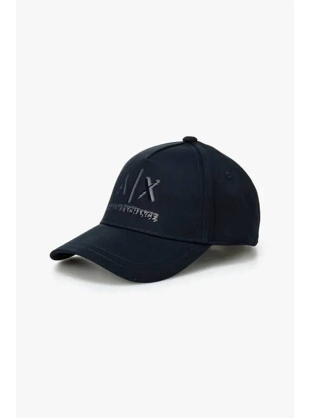 Men s Metallic Flock Logo Baseball Cap Navy - ARMANI EXCHANGE - BALAAN 1