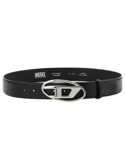 1DR Logo Buckle Leather Belt Black - DIESEL - BALAAN 2