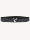 Silver Hardware Reversible Leather Belt Black - LOUIS VUITTON - BALAAN.